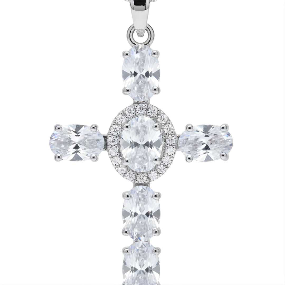 Handcrafted silver cross pendant necklace Perth Australia House of Hide faith-inspired design