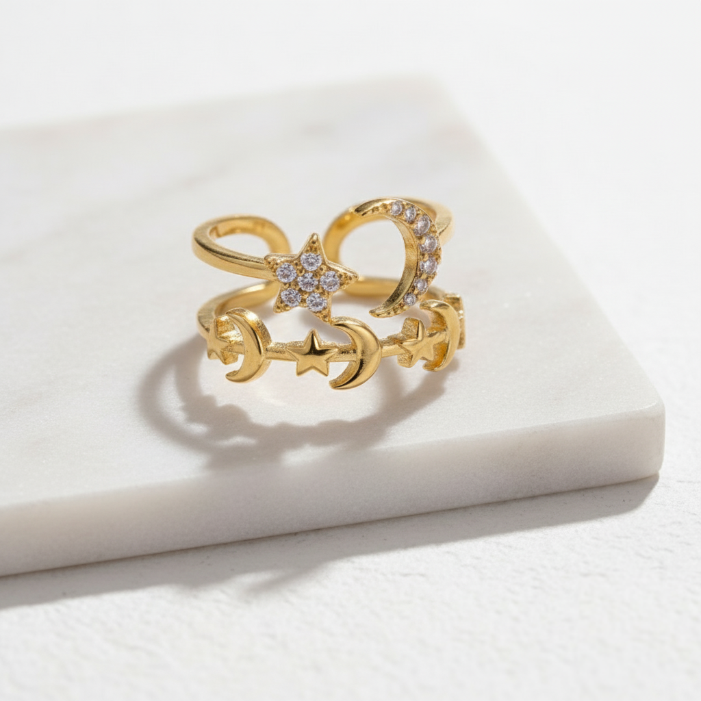 House of Hide Celestial Charm Ring Perth Australia stainless steel gold jewellery