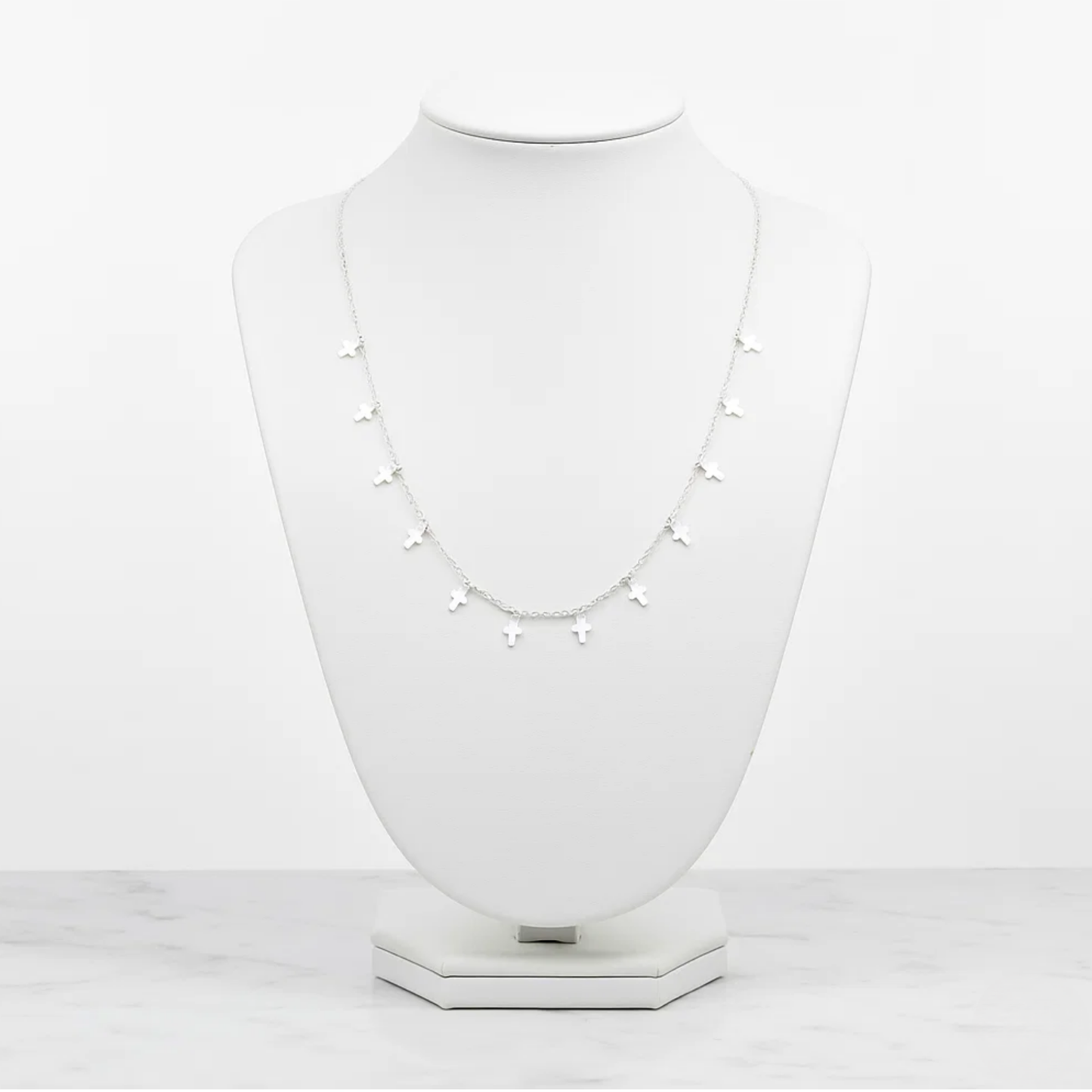 Coastal Faith Cross Charm Necklace