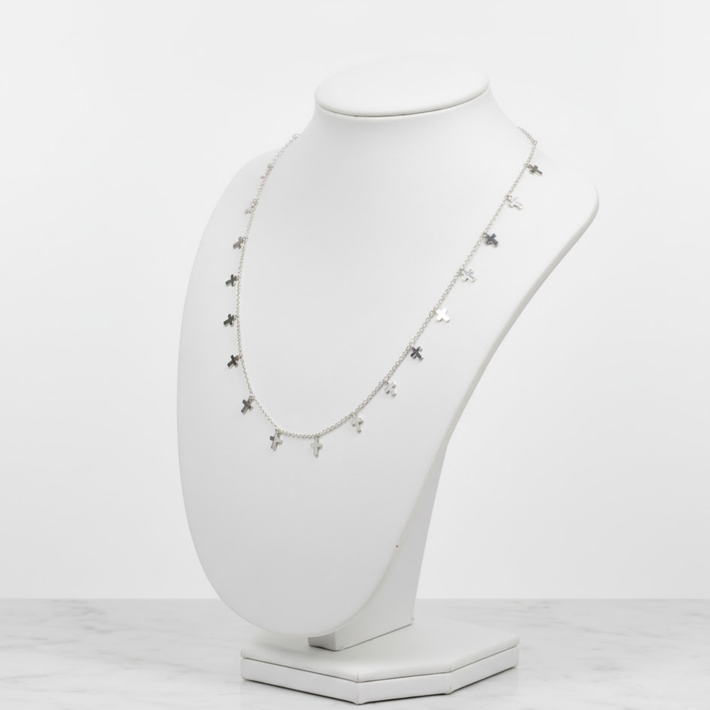 Coastal Faith Cross Charm Necklace