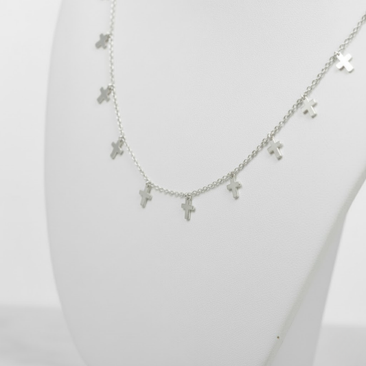 Coastal Faith Cross Charm Necklace