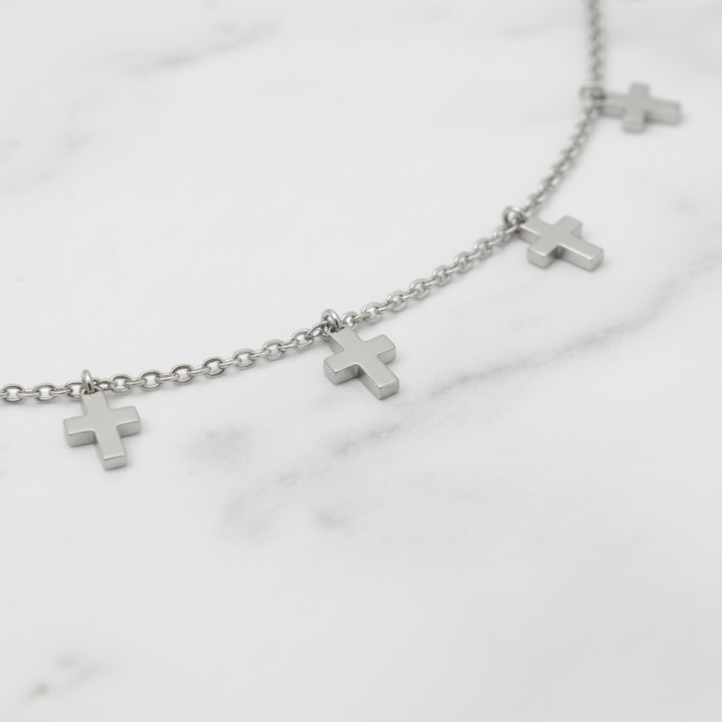 Coastal Faith Cross Charm Necklace