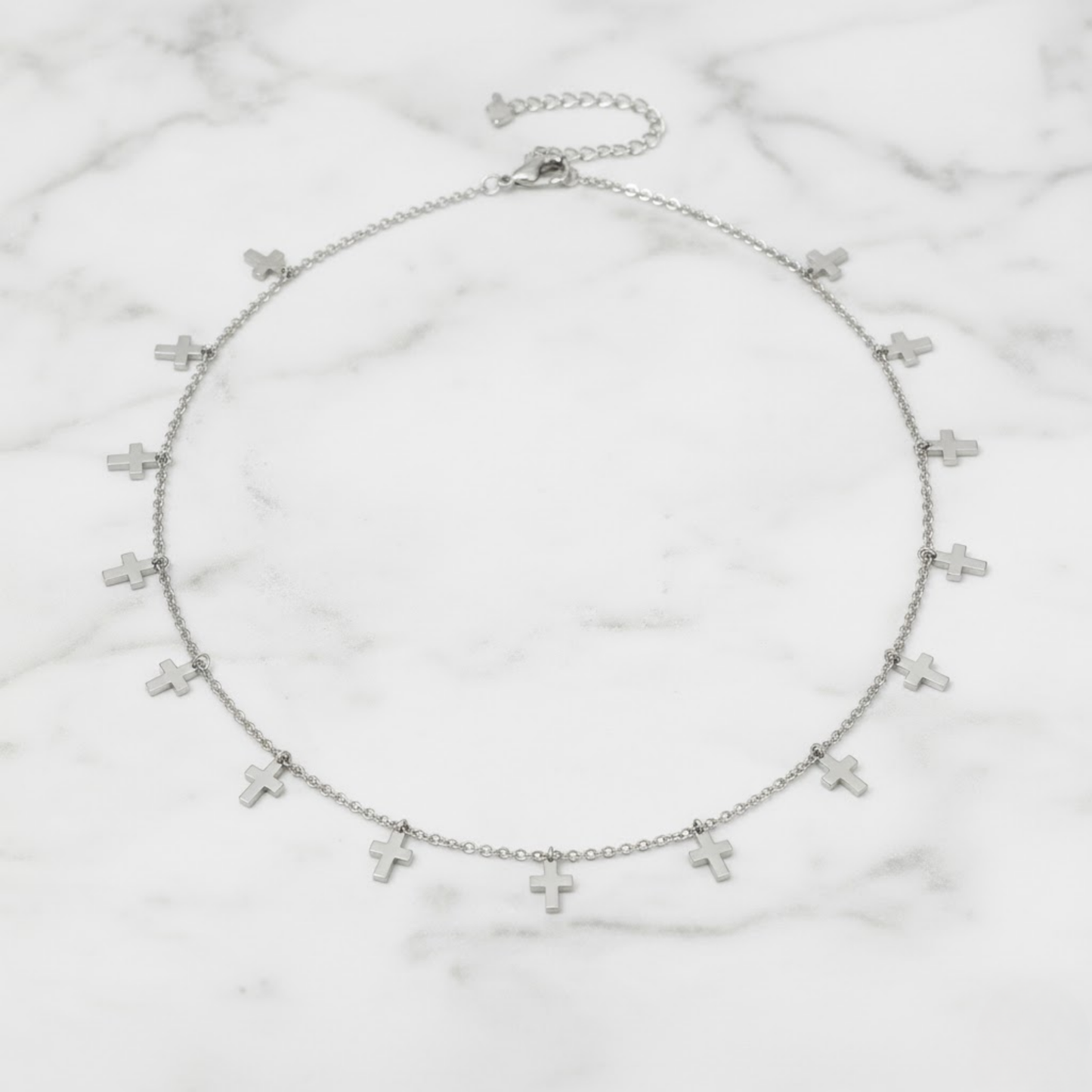 Coastal Faith Cross Charm Necklace