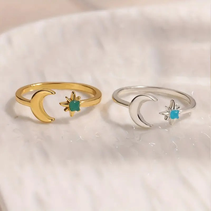 Coral Moon Ring