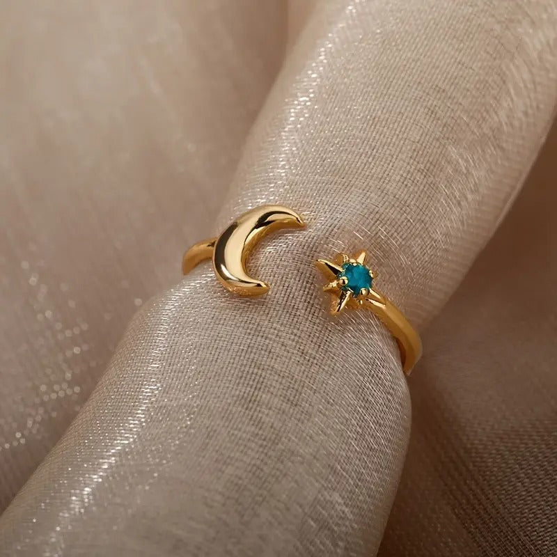 Coral Moon Ring