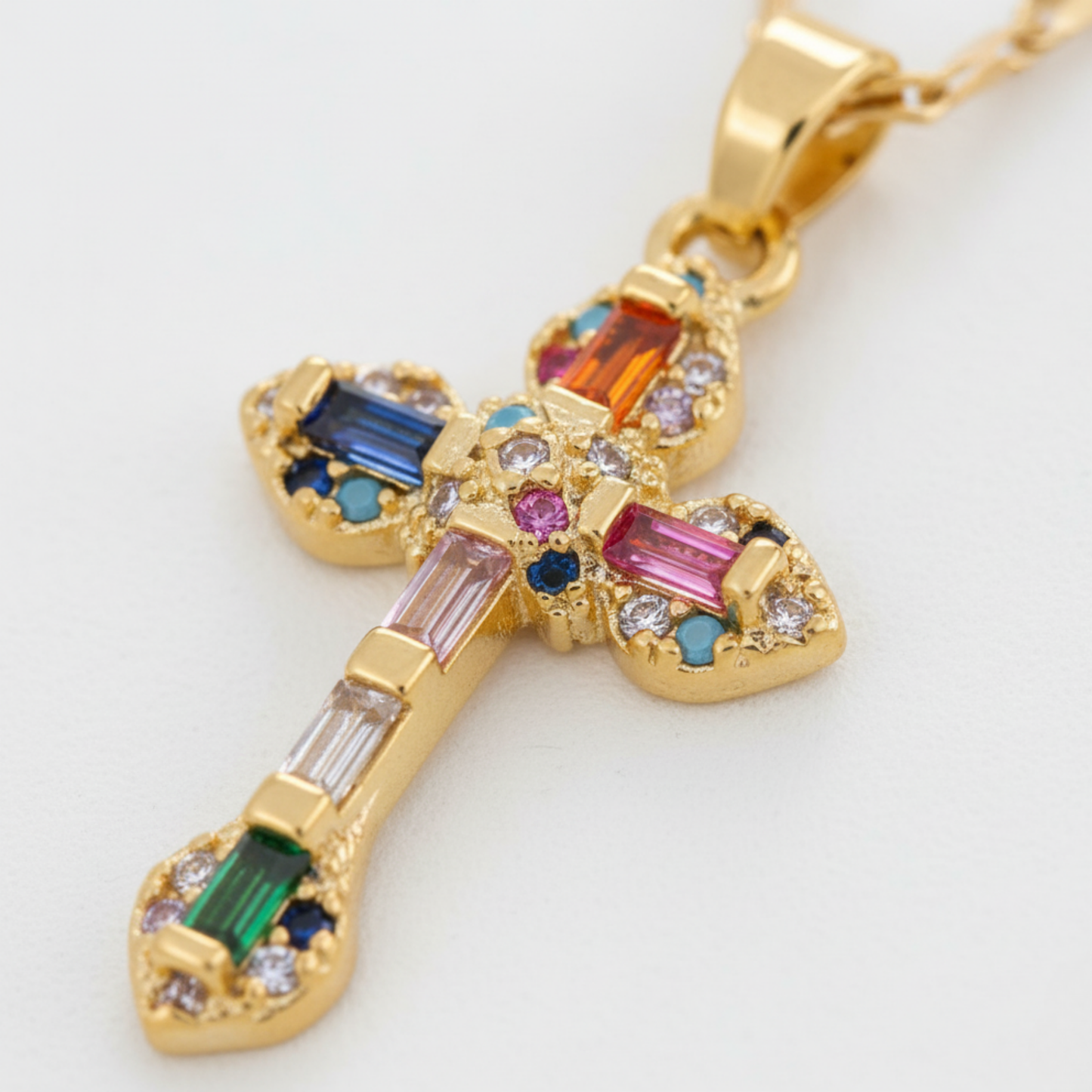 Eternal Bloom Cross Necklace Perth Australia sophisticated gold necklace for casual and elegant evening wear