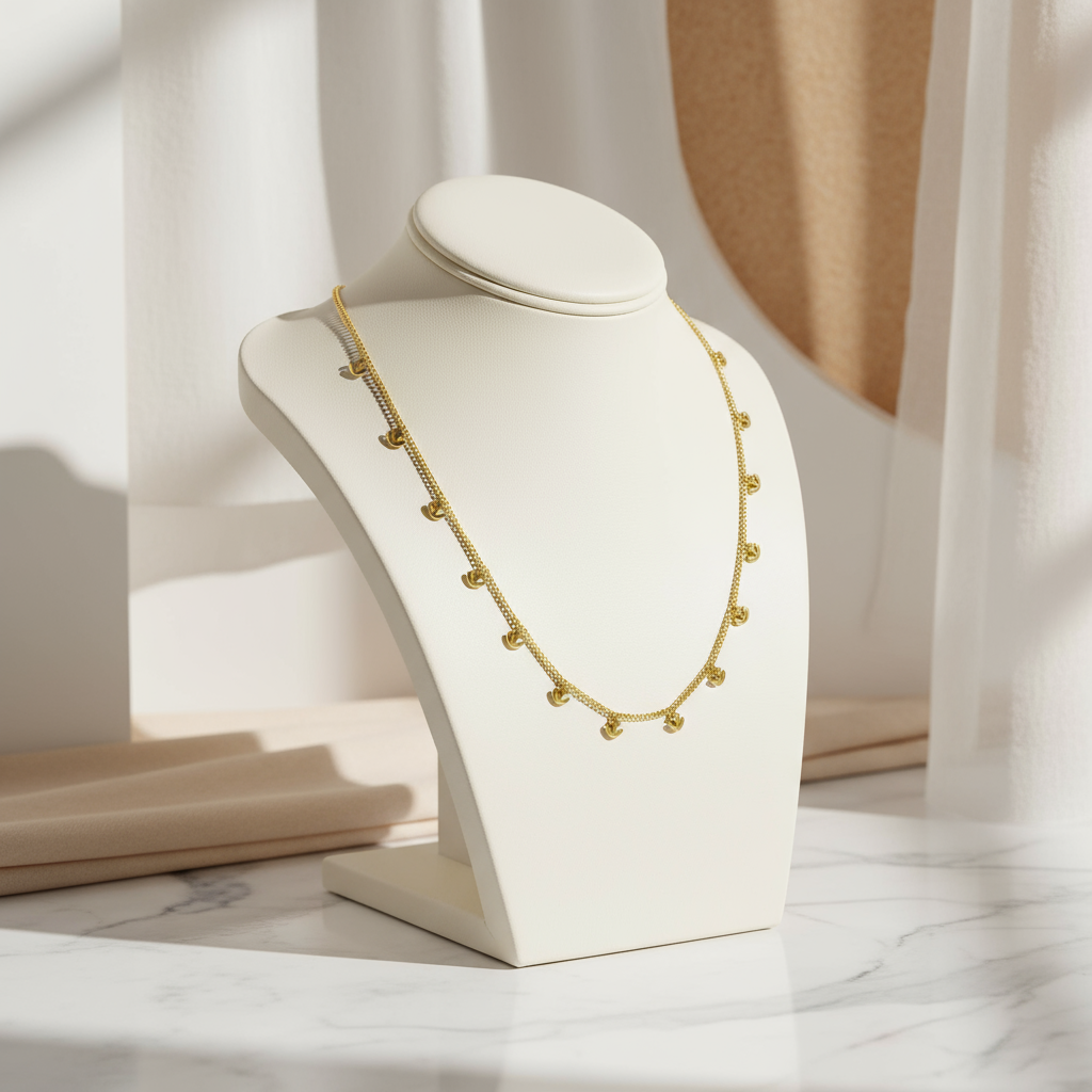 Luxury Golden Anchor Necklace Perth Australia House of Hide designed for seaside-inspired elegance and strength