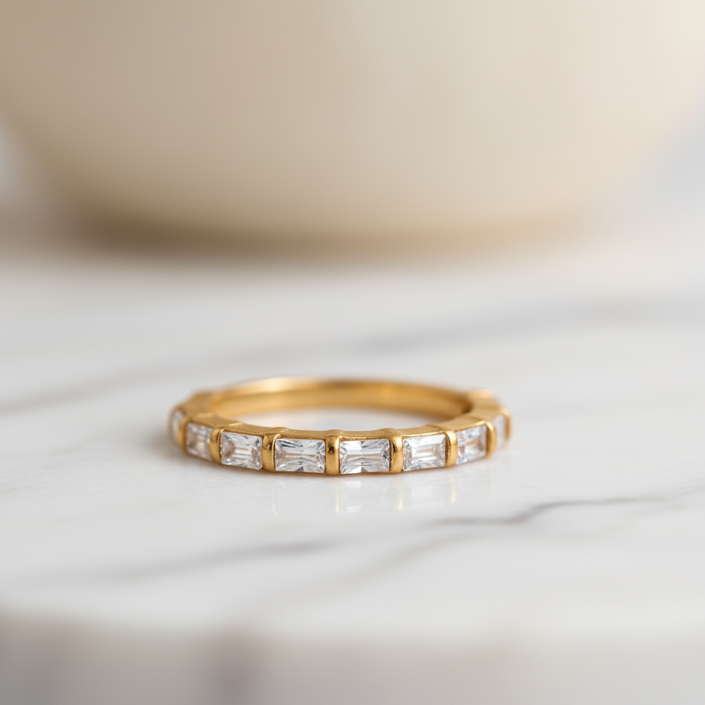 House of Hide Golden Gleam Fashion Ring stylish gold stainless steel ring for women in Australia