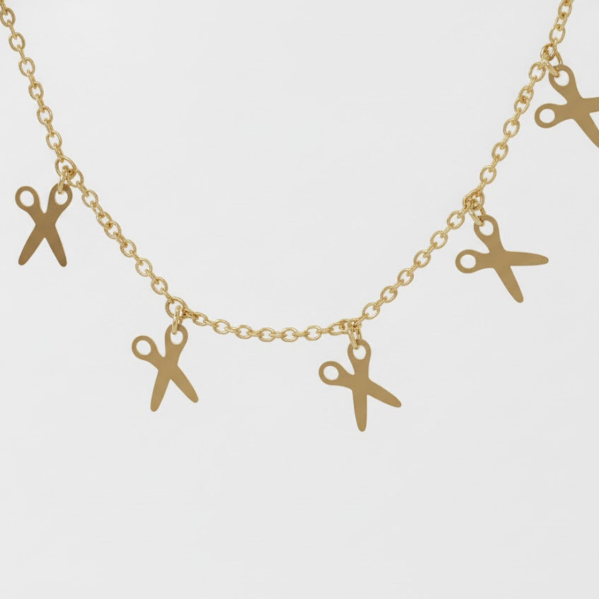 Golden Shear Breeze Necklace Perth Australia House of Hide gold chain necklace on a light background