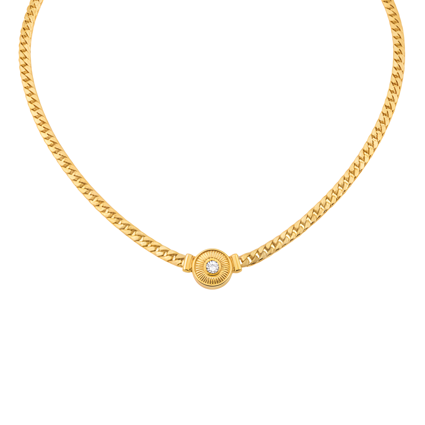Timeless gold link chain necklace – Island Time stainless steel piece by House of Hide Jewellery Australia