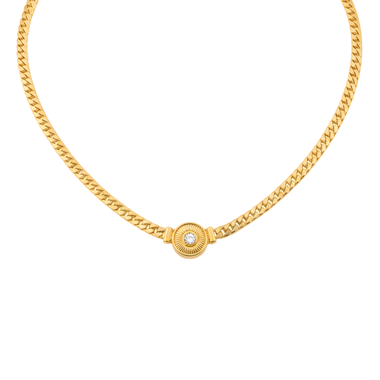 Timeless gold link chain necklace – Island Time stainless steel piece by House of Hide Jewellery Australia
