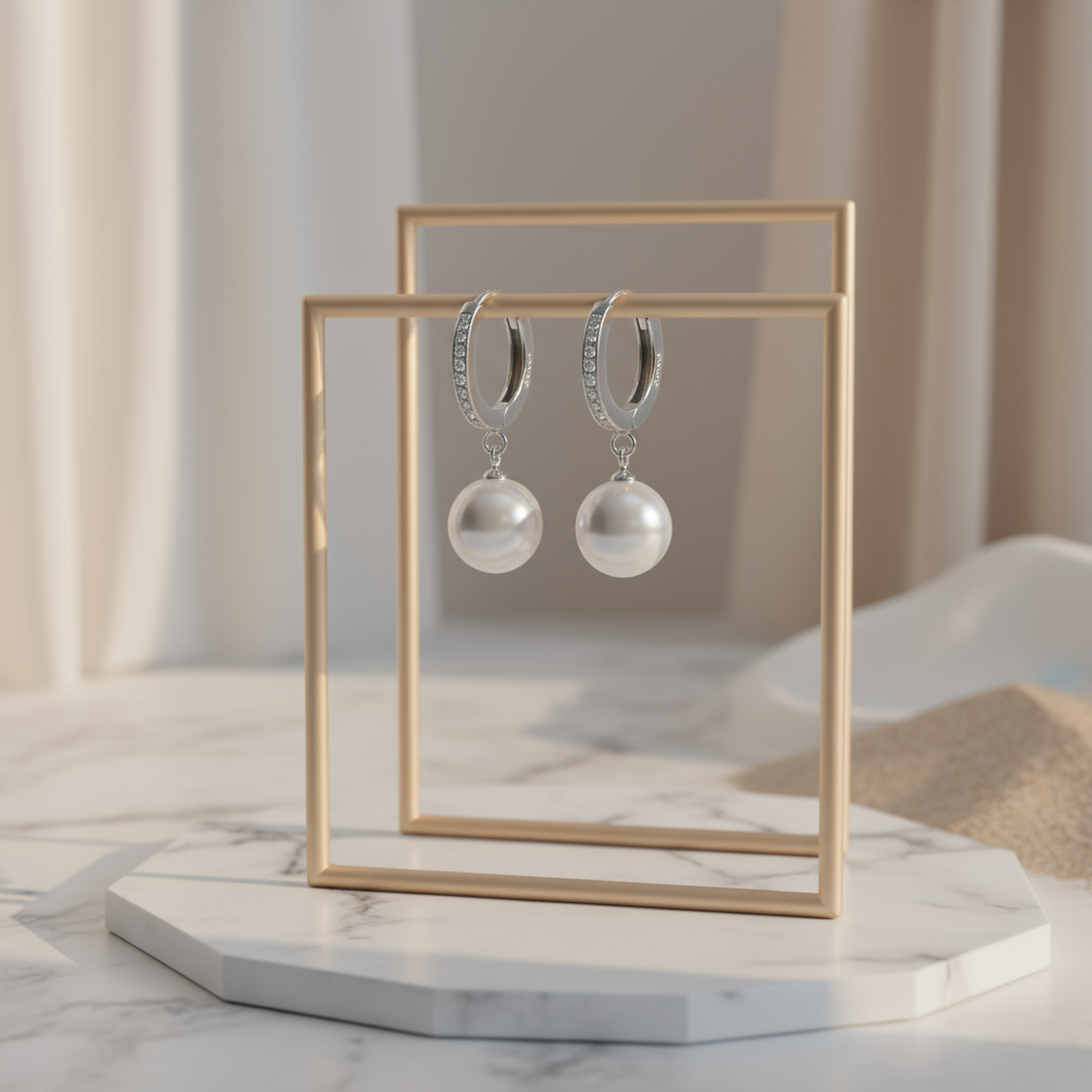 Australian-designed pearl drop earrings – elegant coastal-inspired jewellery by Houseofhide Perth