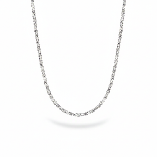 Lunar Frost Tennis Chain Perth Australia silver zircon tennis chain with modern minimalist design and durable shine