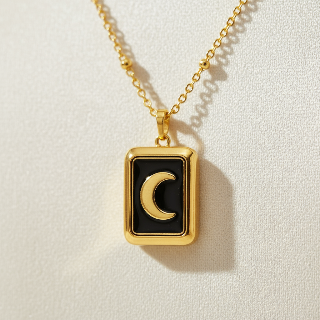 Moonlight Aura Stainless Necklace minimalist celestial jewellery inspired by Australian night sky