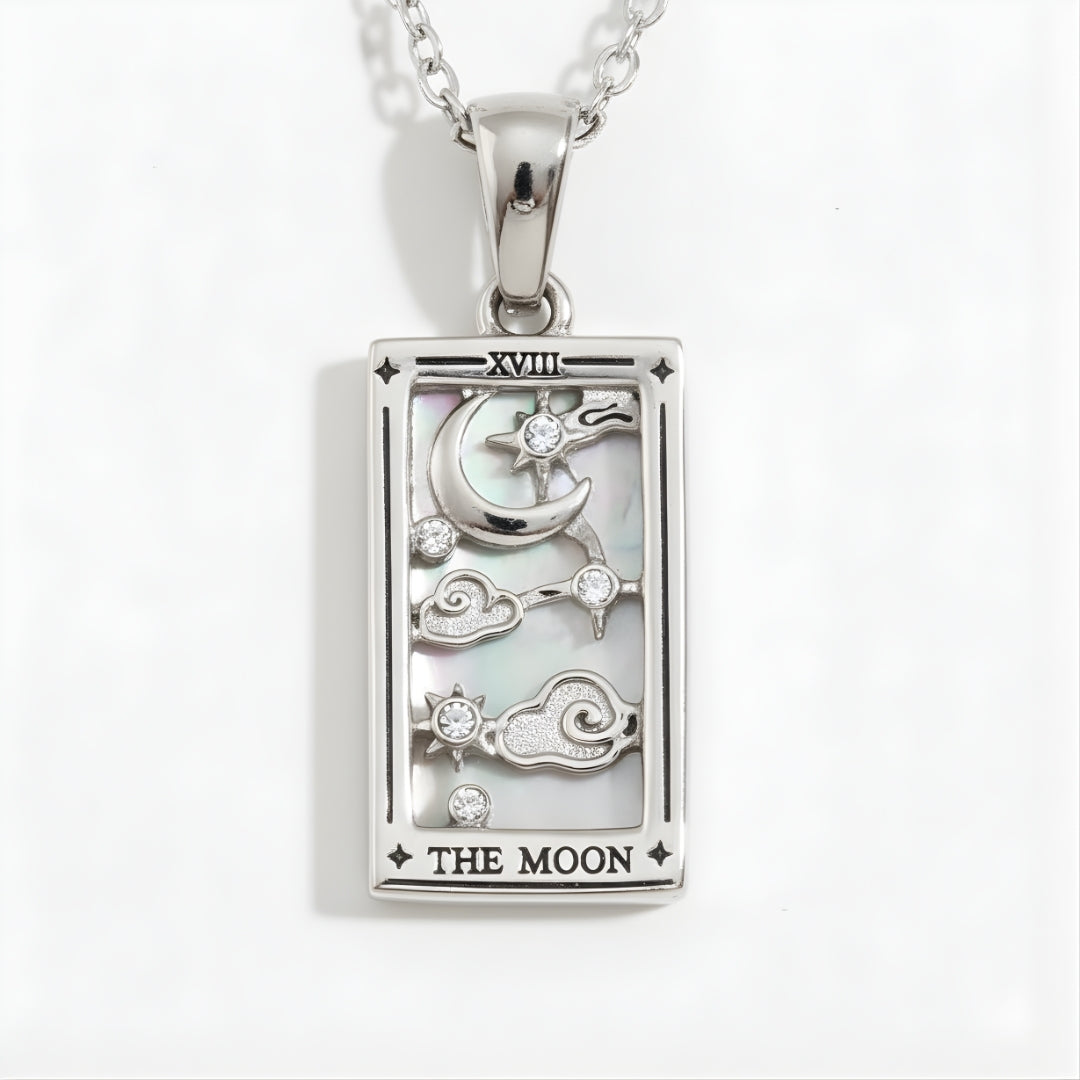 Handcrafted Moonlit Lagoon Necklace Perth House of Hide silver tarot card pendant jewellery