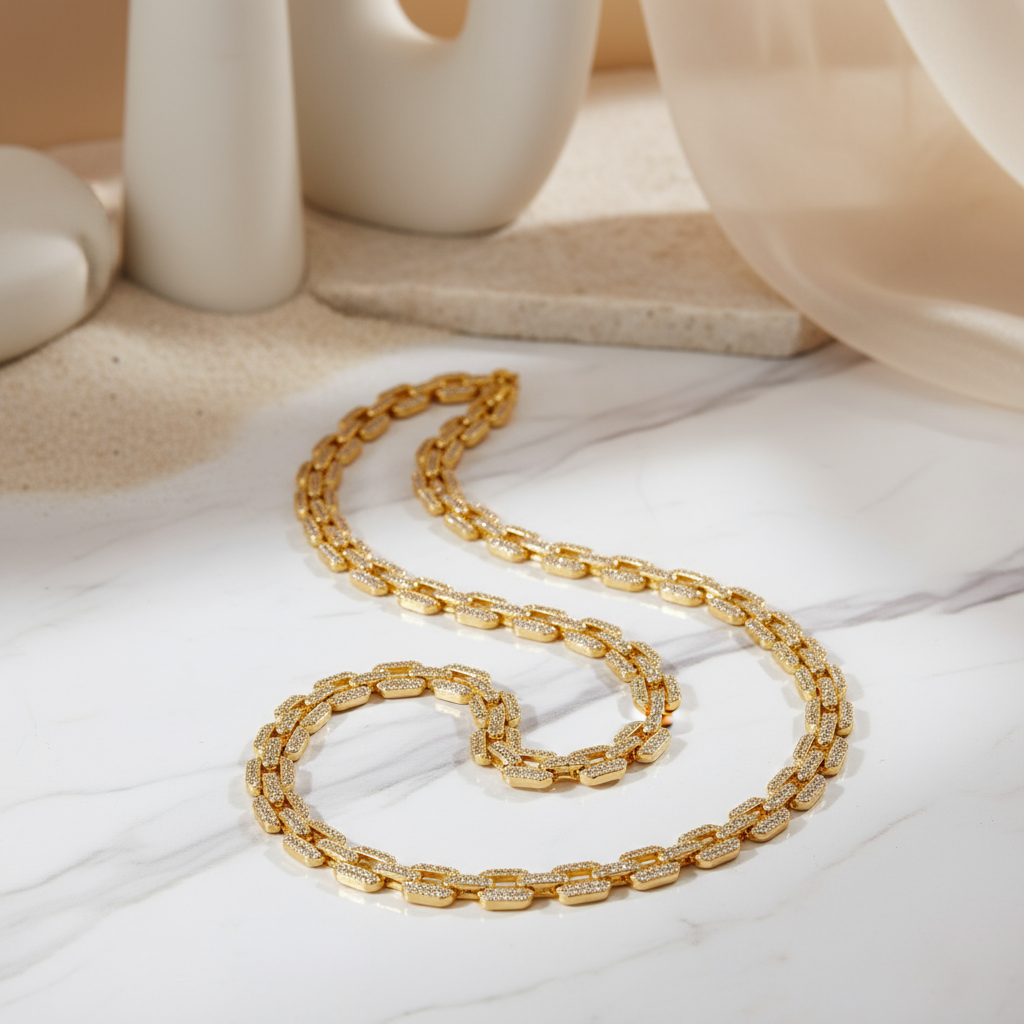 Royal Drip Gold Chain Perth Australia House of Hide gold chain necklace on white background