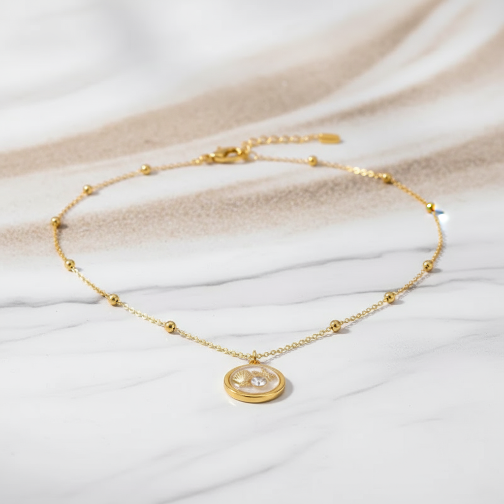 House of Hide Seabreeze Charm Pendant Necklace gold stainless steel ocean-themed jewellery Australia