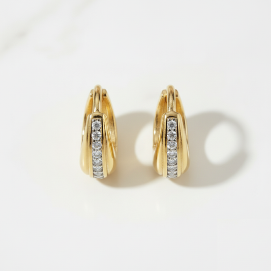 Serenity Tropical Earrings Perth Australia House of Hide gold tropical hoops