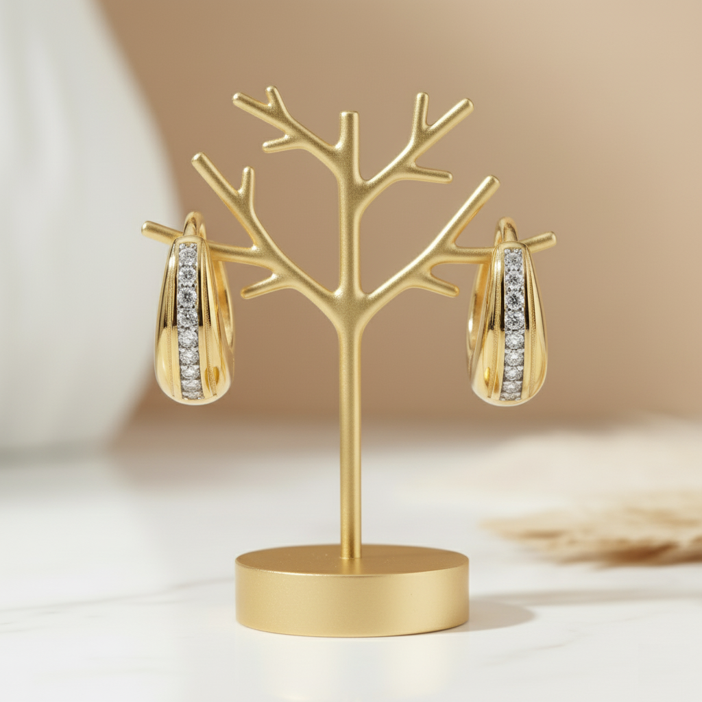 House of Hide Serenity Tropical Earrings Perth Australia coastal gold jewellery