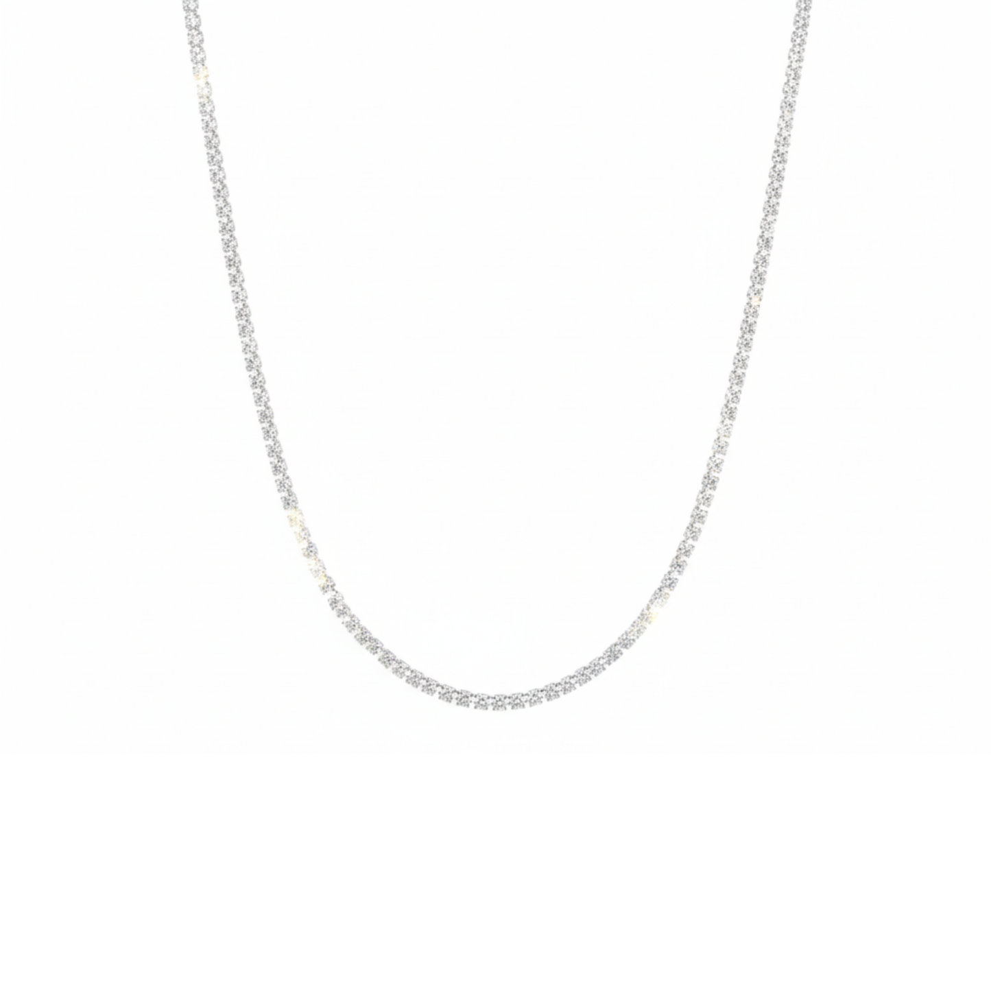 Silver Tide Necklace Perth Australia House of Hide 925 sterling silver necklace with zircon stones and modern minimalist design