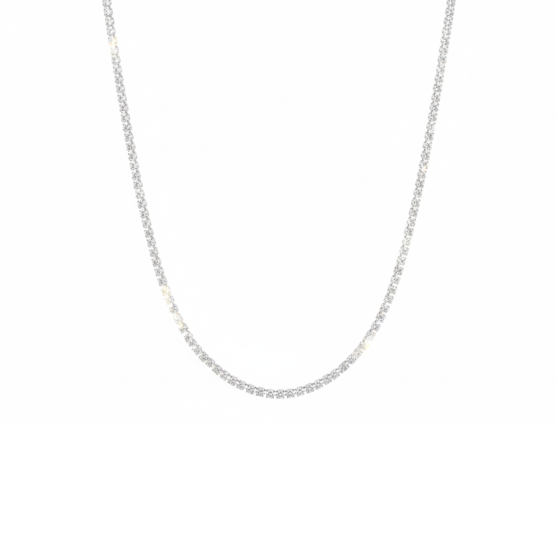 Silver Tide Necklace Perth Australia House of Hide 925 sterling silver necklace with zircon stones and modern minimalist design