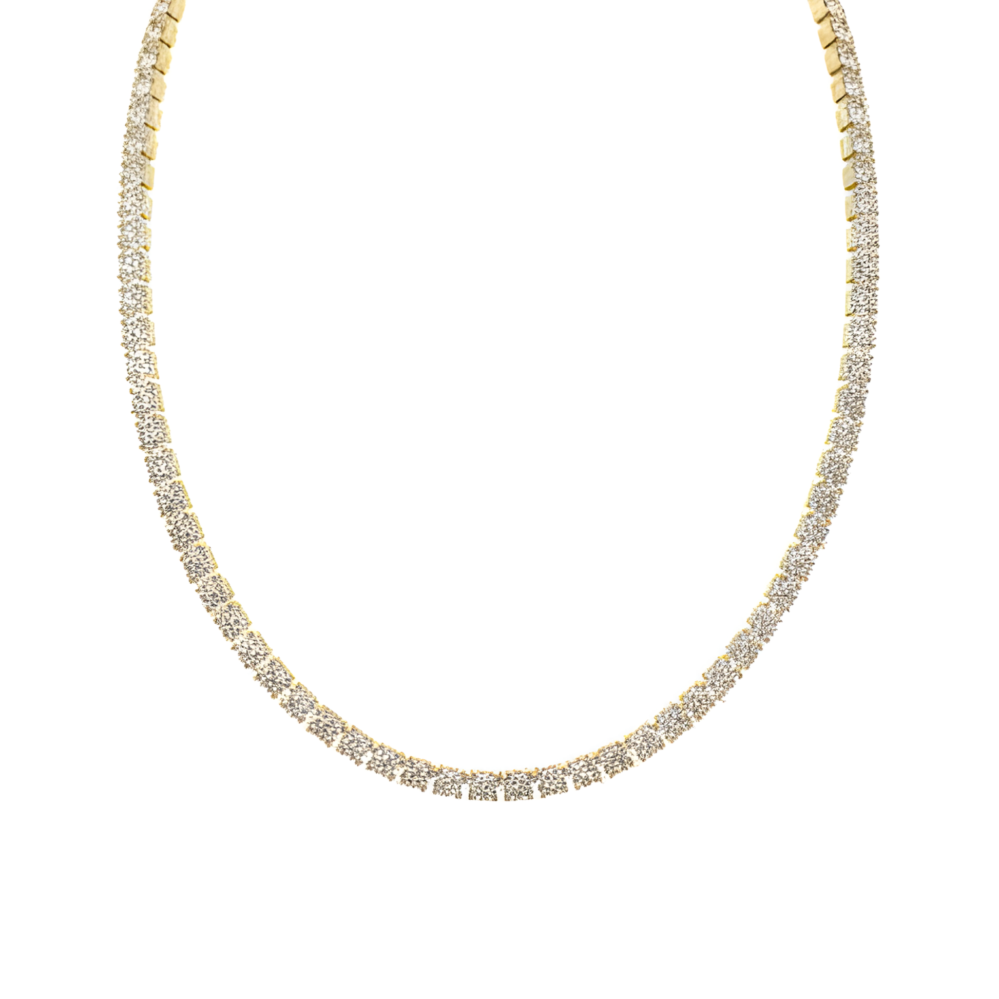 Solar Ice Chain Perth Australia gold zircon tennis necklace modern coastal jewellery from House of Hide