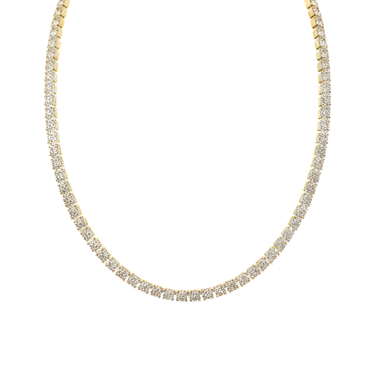 Solar Ice Chain Perth Australia gold zircon tennis necklace modern coastal jewellery from House of Hide