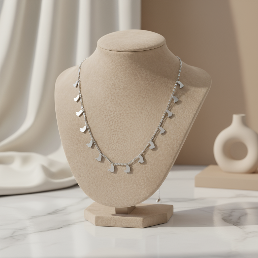 Luxury Summer Steps Charm Necklace Perth Australia House of Hide sentimental jewellery inspired by Australian summers