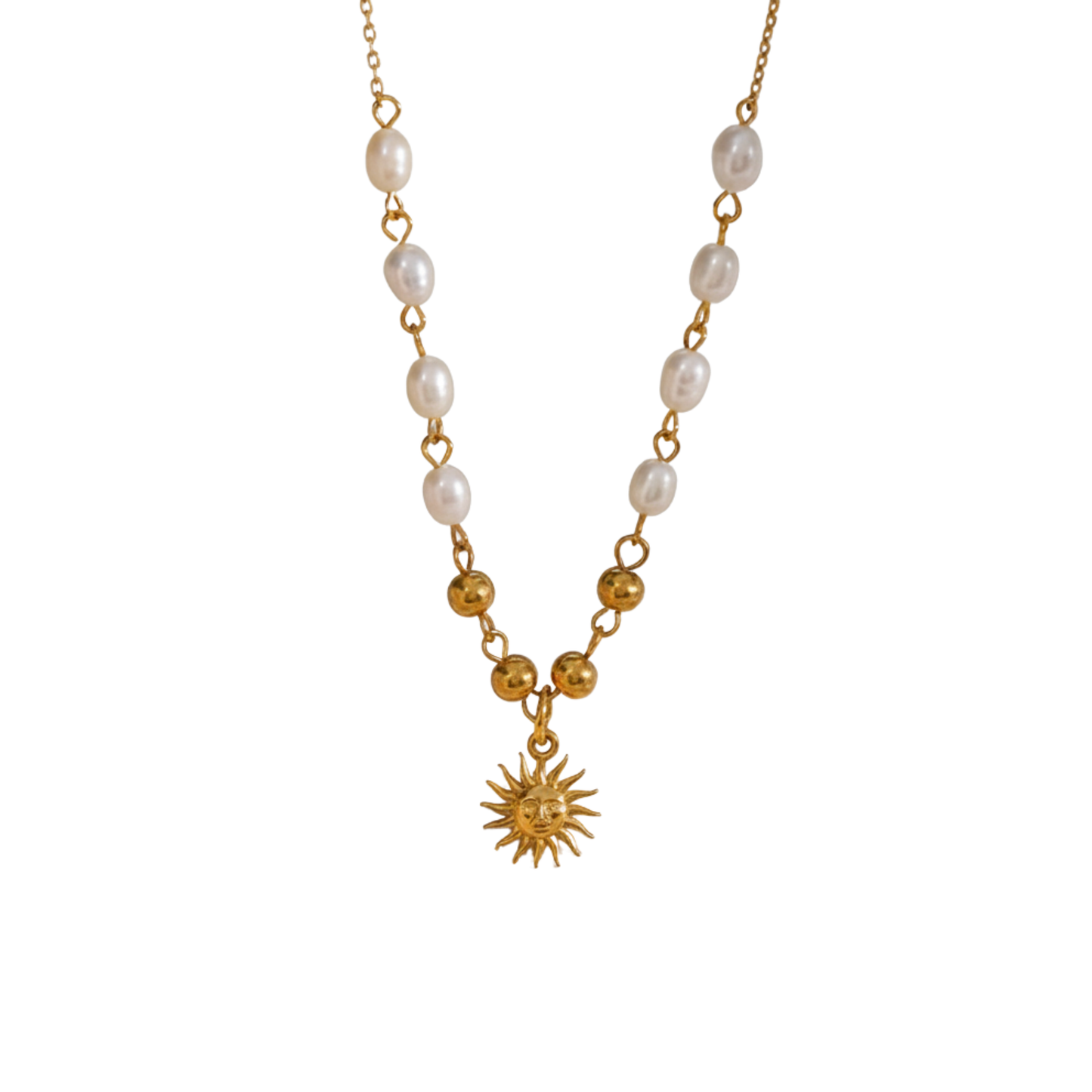 Sunlit Pearl Necklace Perth Australia House of Hide luxury gold and pearl necklace