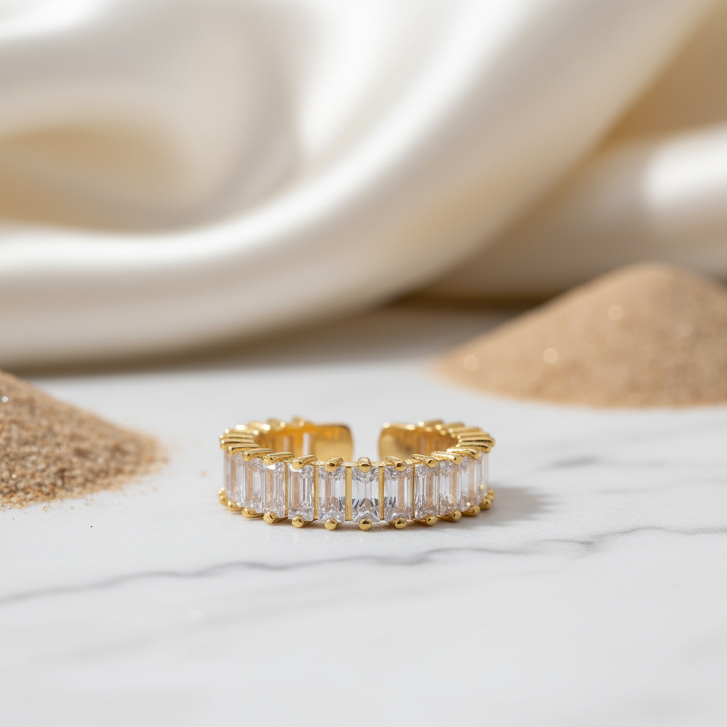 Sunset Bloom Ring Perth Australia waterproof hypoallergenic minimalist gold fashion ring