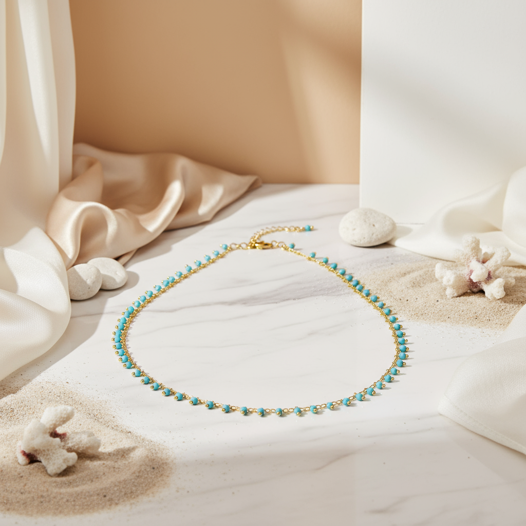 Gold layered necklace – Sunset Samba jewellery inspired by Australian coastal sunsets