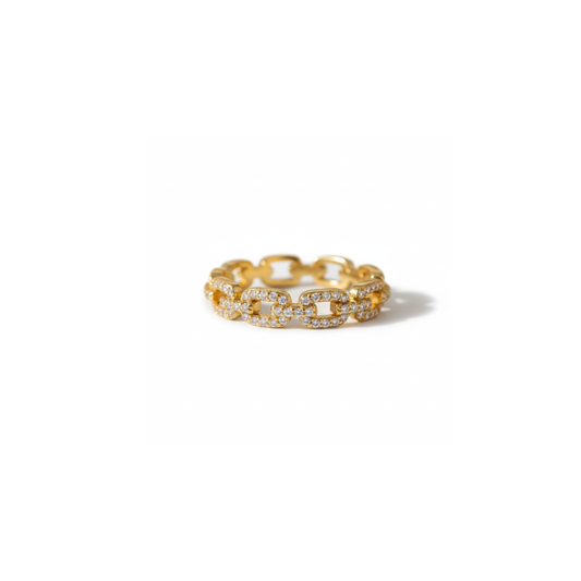 Golden Vintage Glow Chain Ring – timeless statement ring Perth Houseofhide